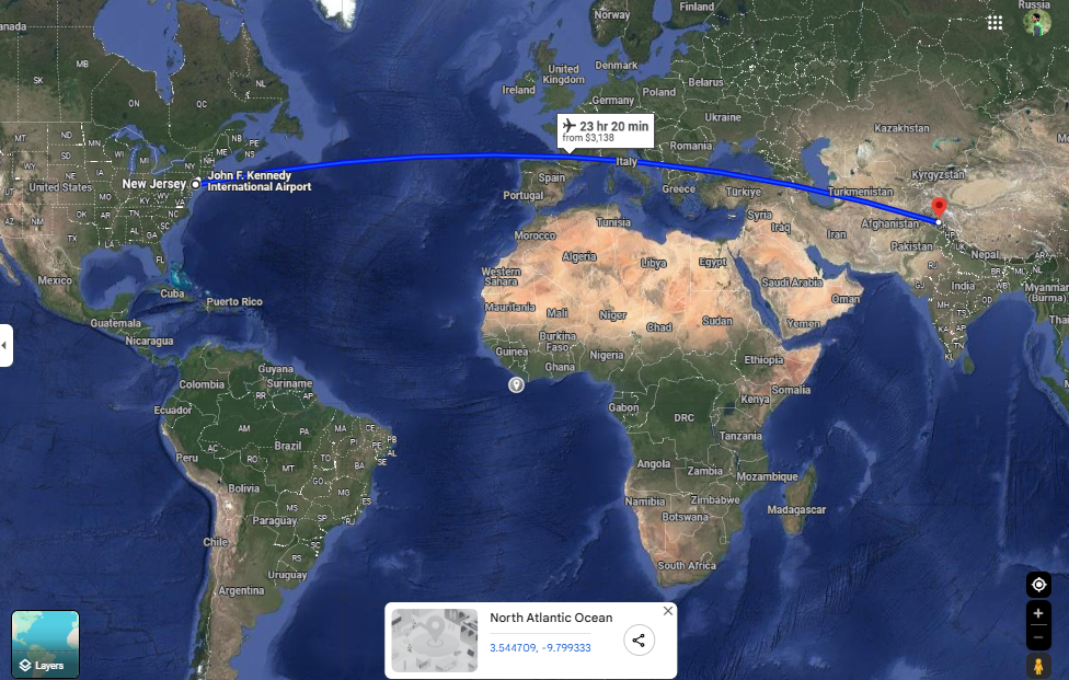 I’m sitting 23.5 hours away in my homeland, Azad Kashmir — maybe on some mountain, I once carved “My Love New Jersey.